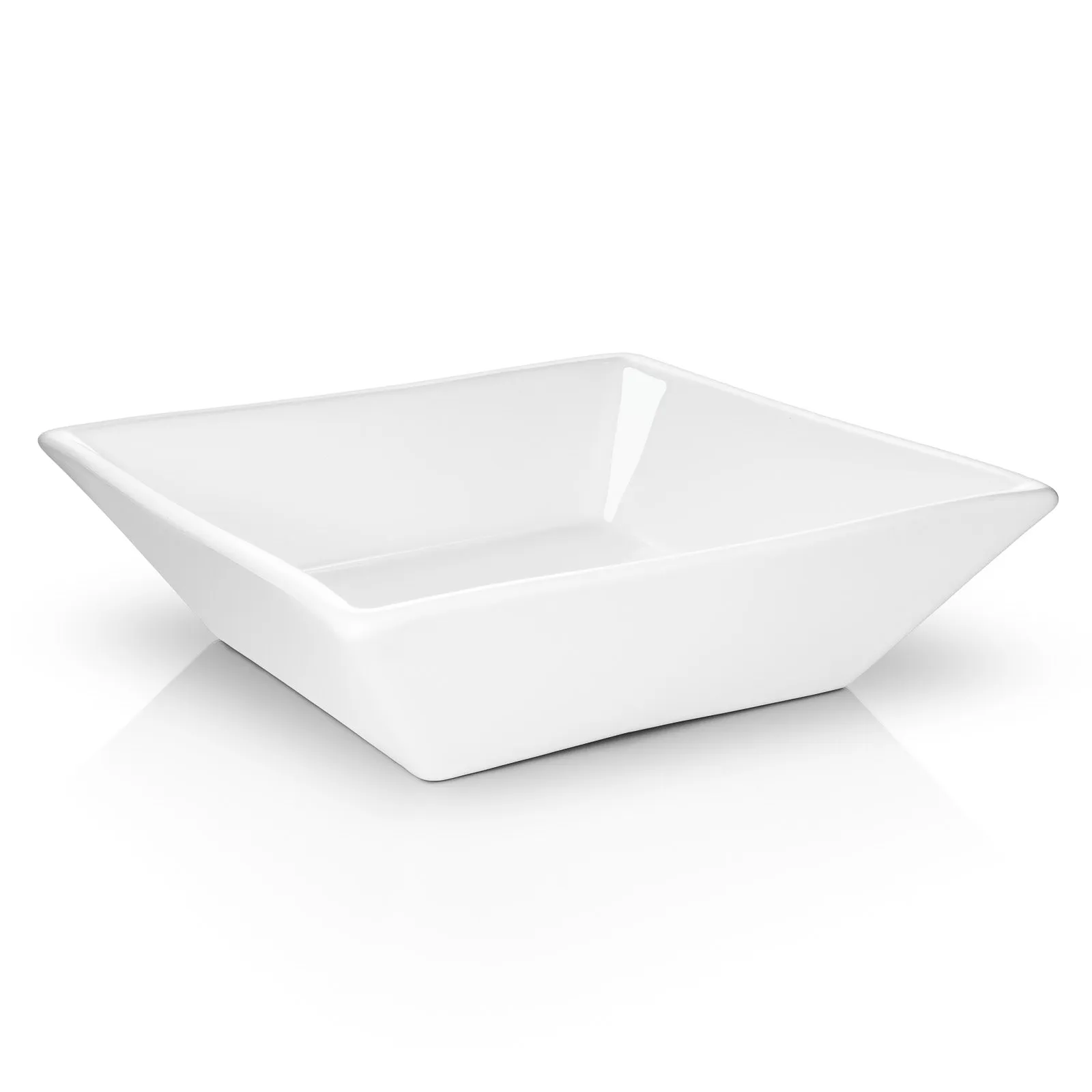 16" x 16" Beveled Square White Ceramic Sink Bathroom Vanity- Miligore