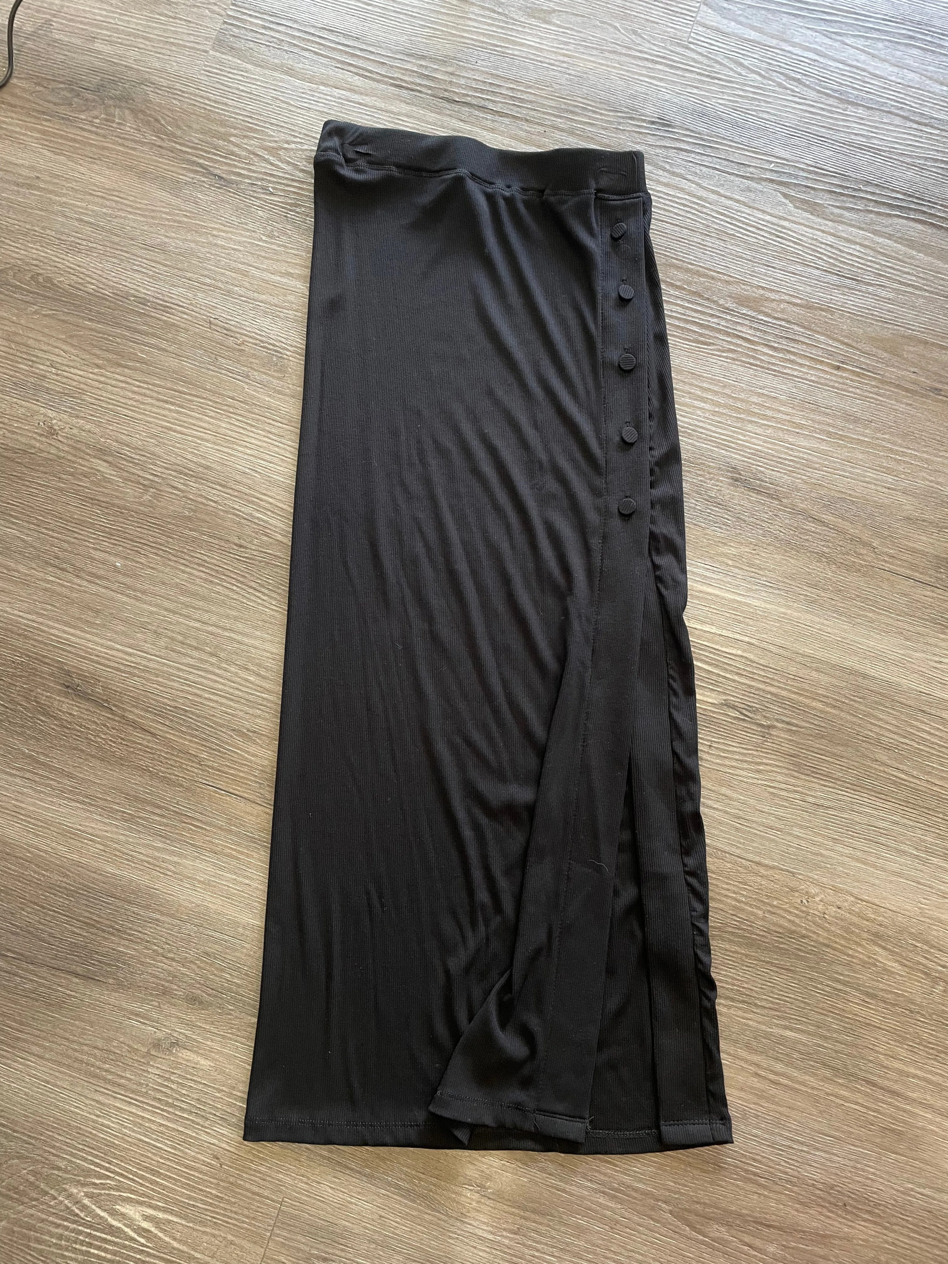 Button Maxi Skirt