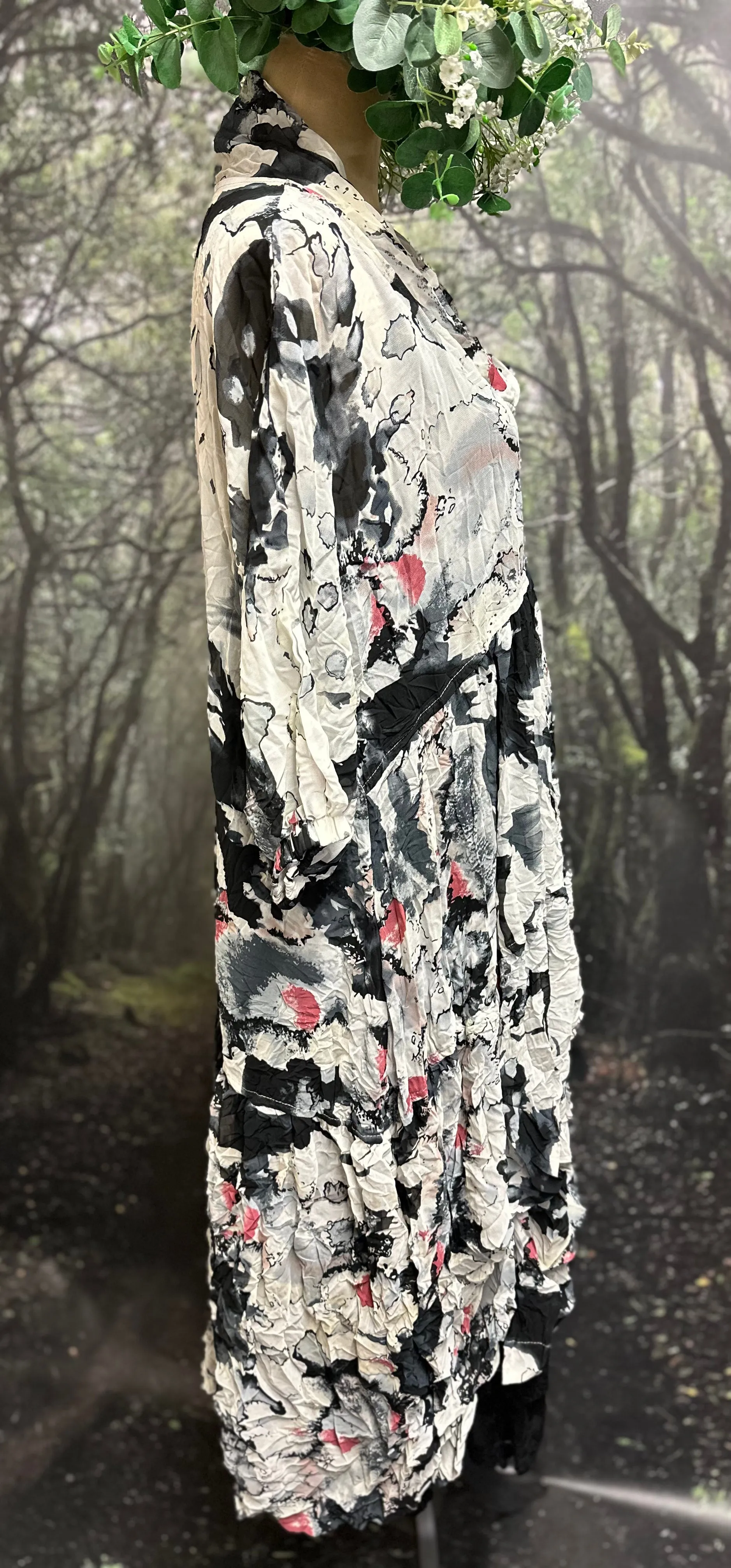 Elsa crushed chiffon dress