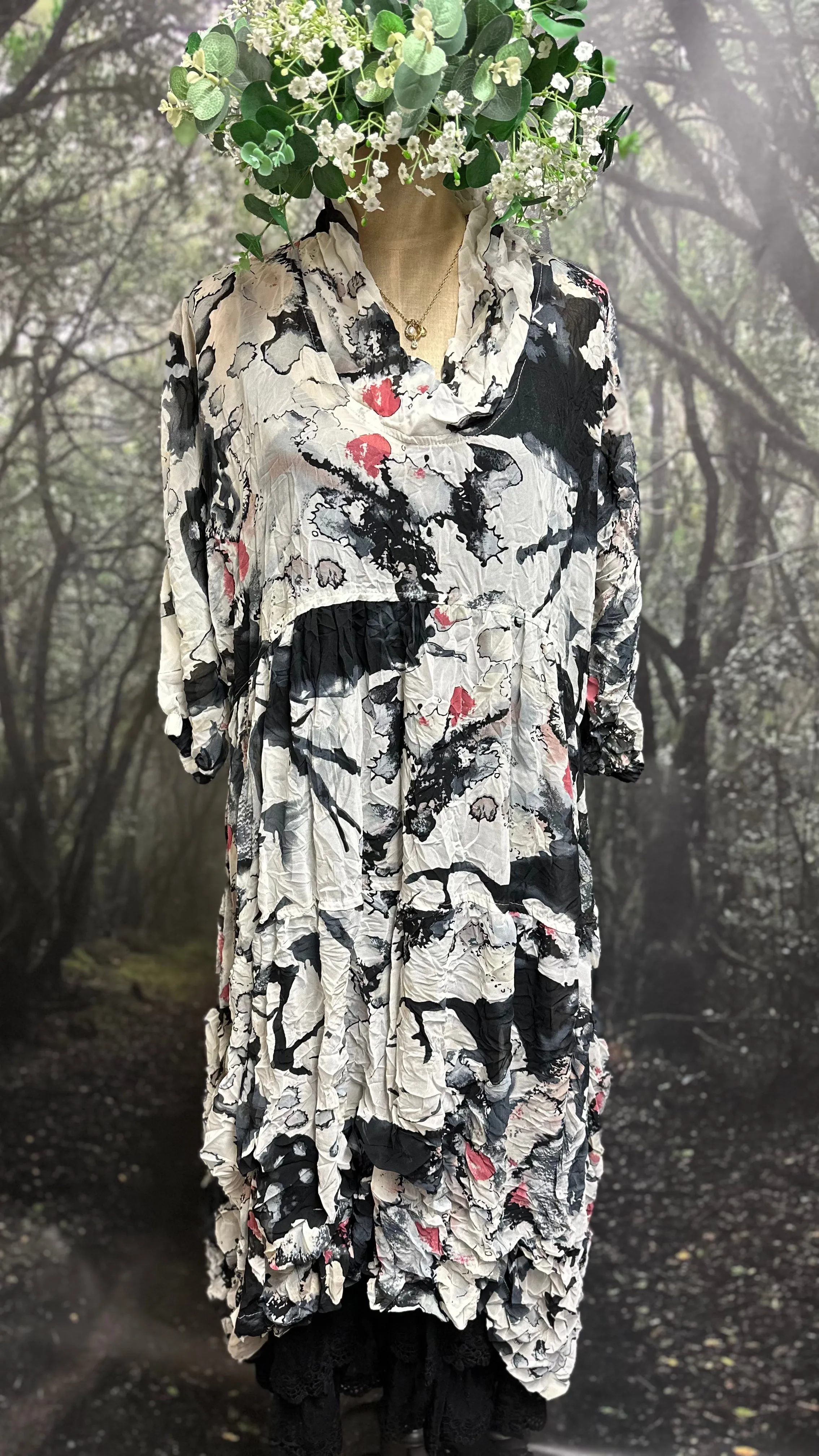 Elsa crushed chiffon dress