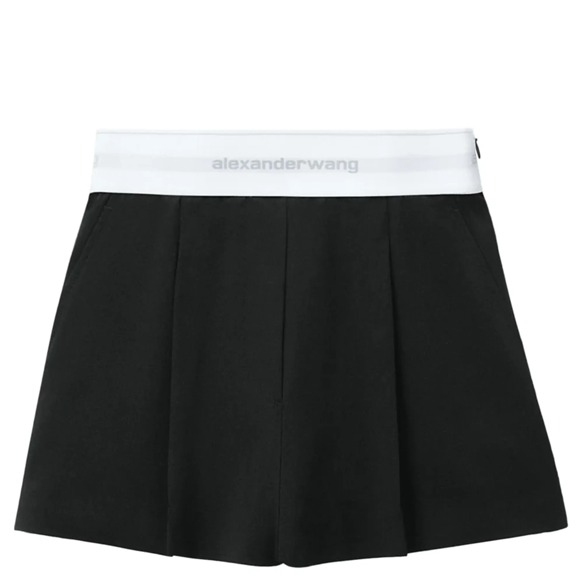High-Waist Pleated Short With Logo Elastic