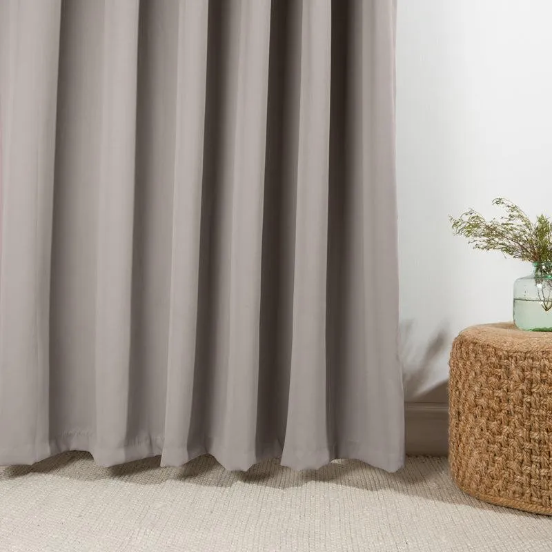 HOME.LIFE Woven Blockout Eyelet Curtain - Pewter