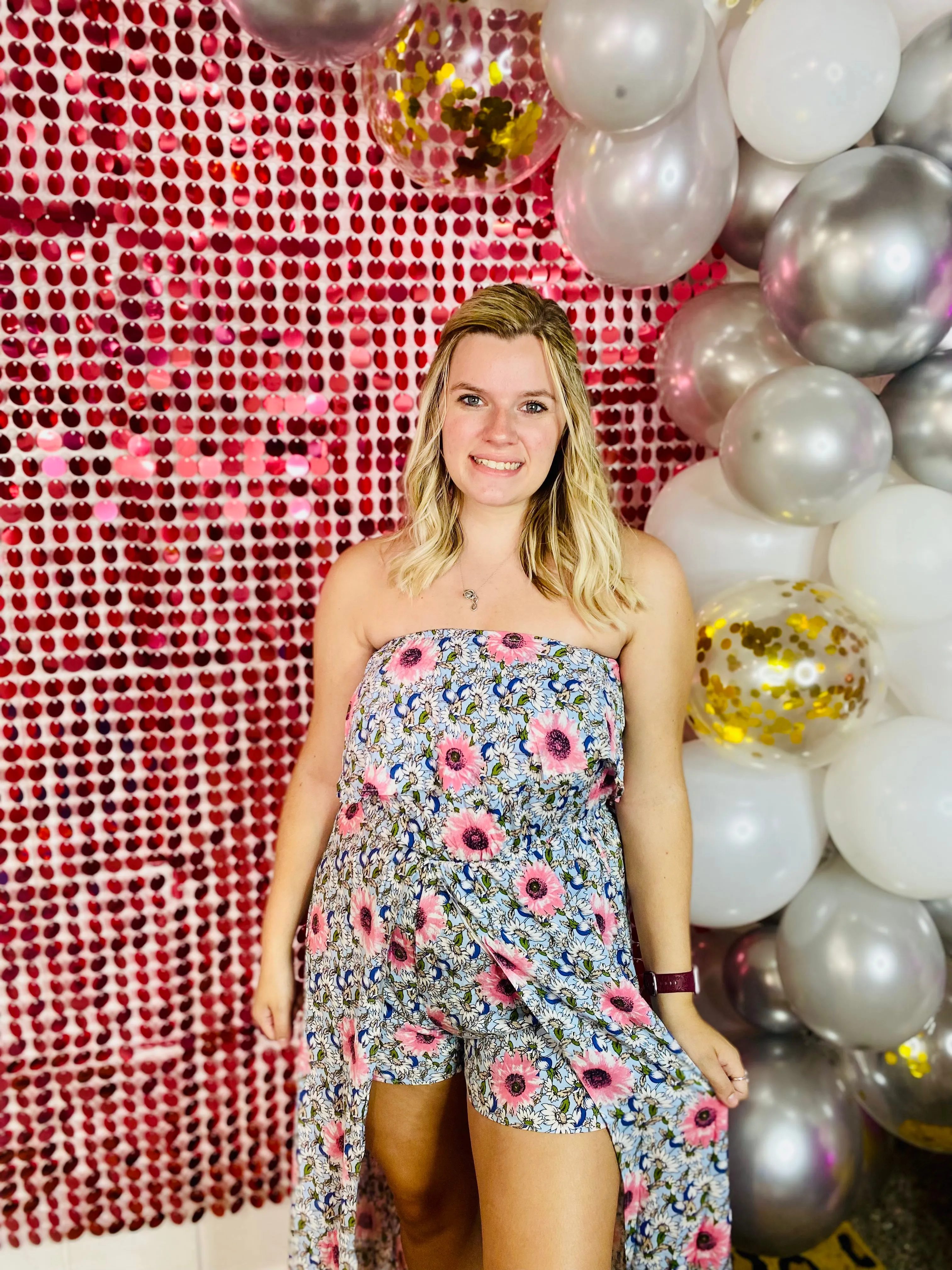 Pink Spring Is Calling Floral Romper