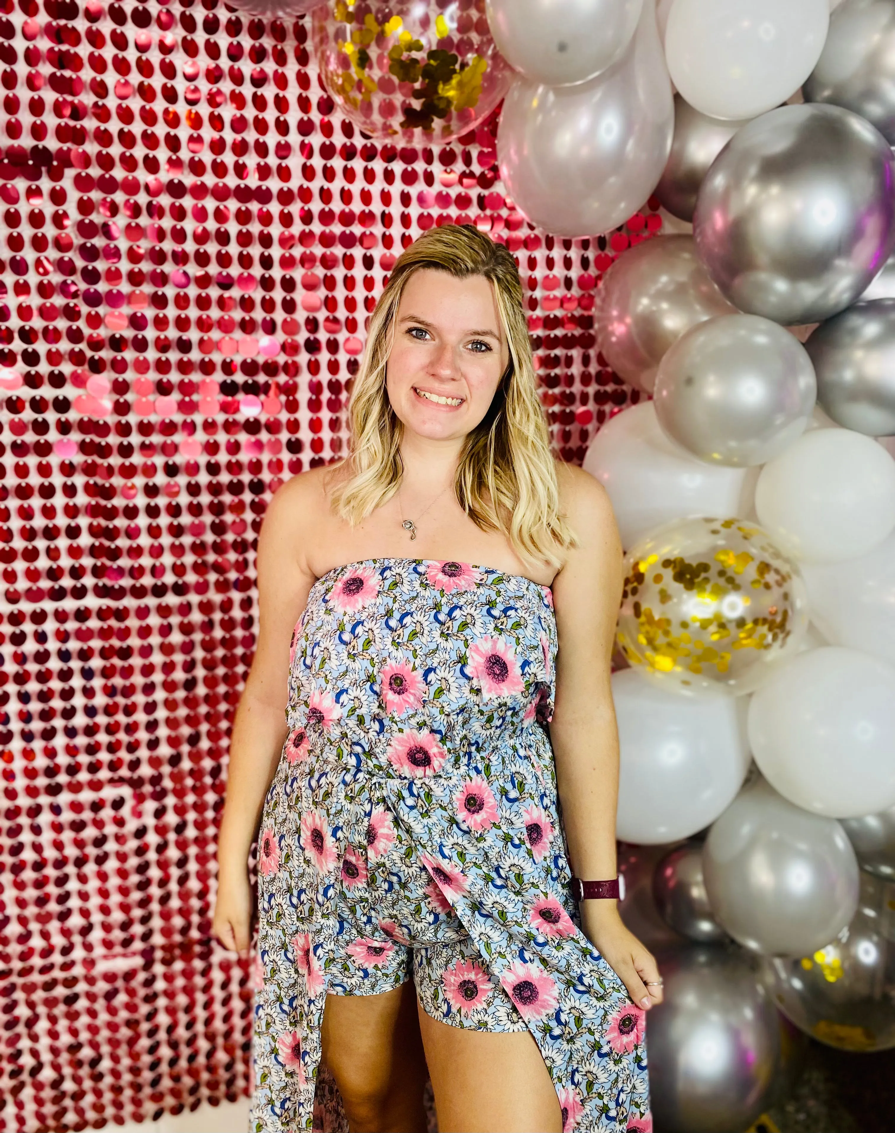 Pink Spring Is Calling Floral Romper