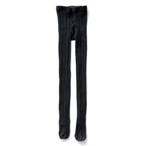Pointelle Rib Tights in Soot by Soor Ploom