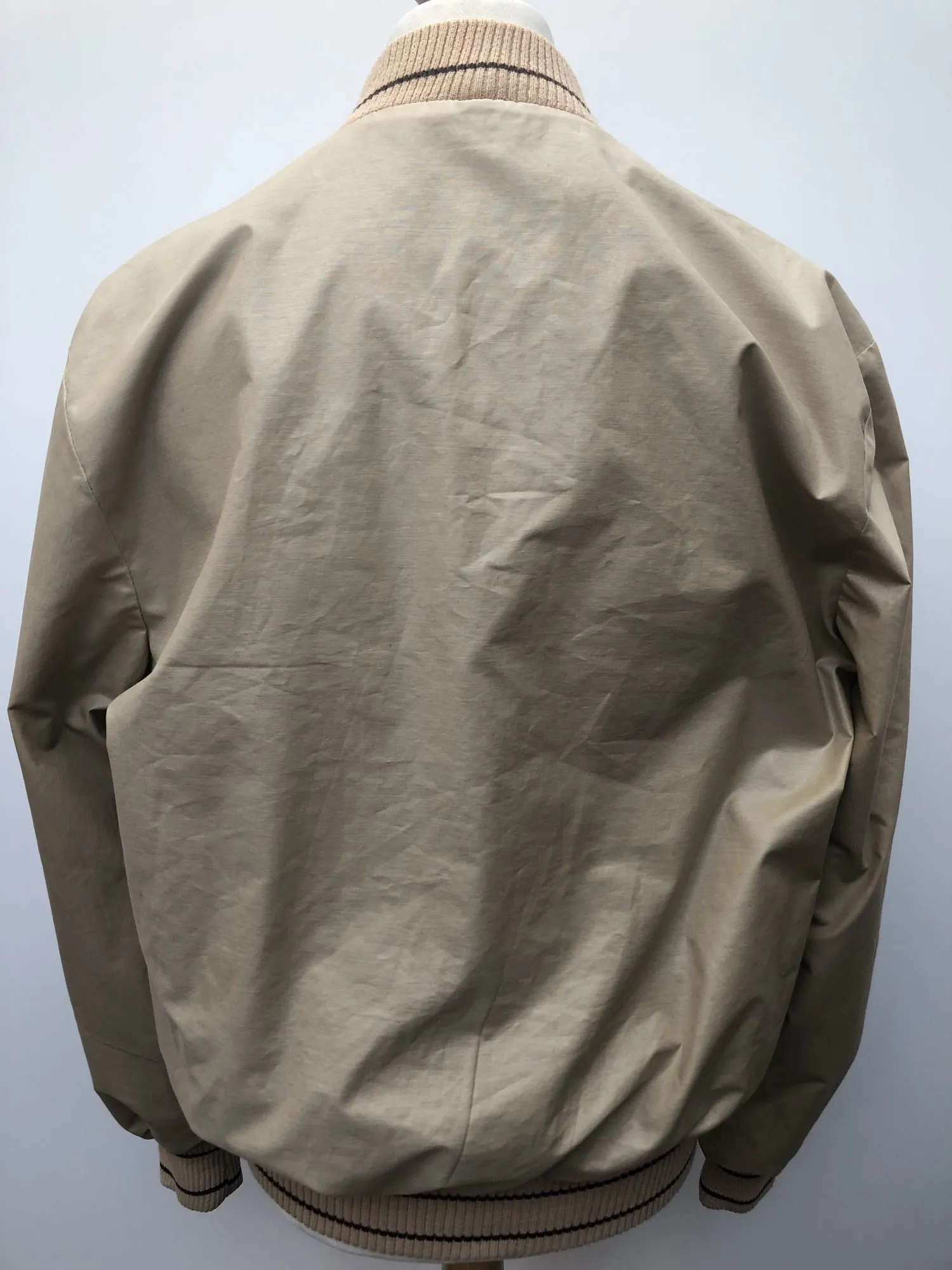 Rare 1970s Fred Perry Sportswear Bomber Jacket - Beige - Size L