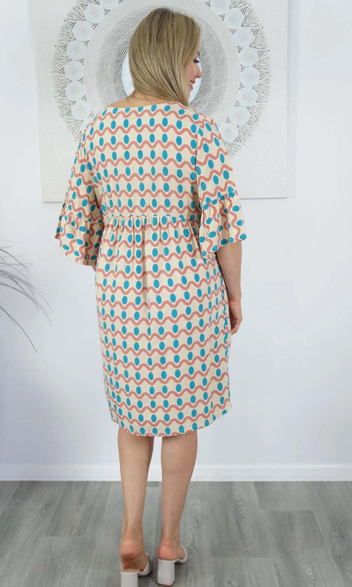 Rayon Millie Dress Waves, More Colours