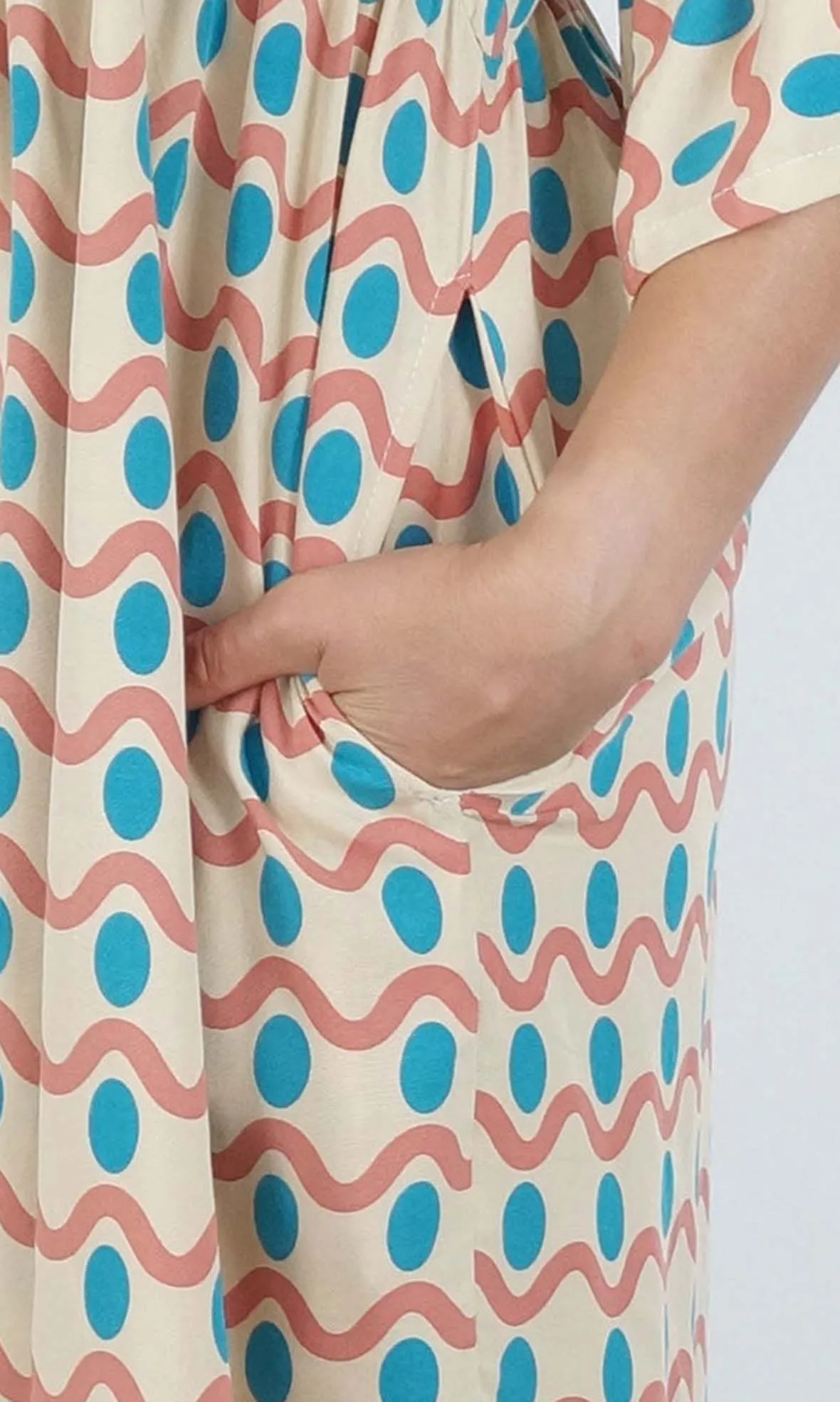 Rayon Millie Dress Waves, More Colours