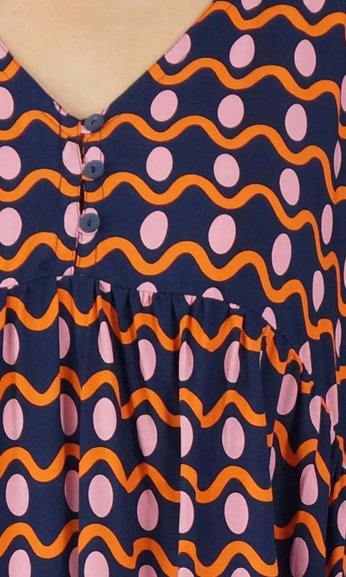 Rayon Millie Dress Waves, More Colours