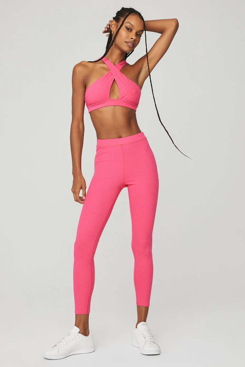 Ribbed Destination Bra & Ribbed High-Waist 7/8 Blissful Legging Set