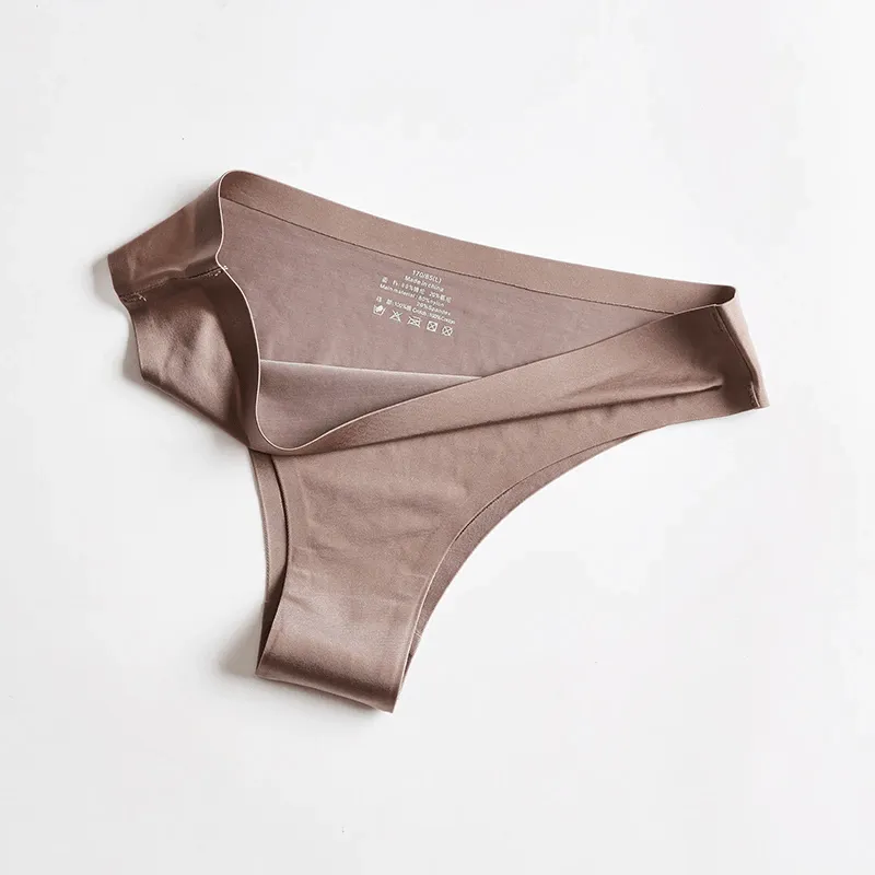 Seamless Silky Underwear Thong Panty