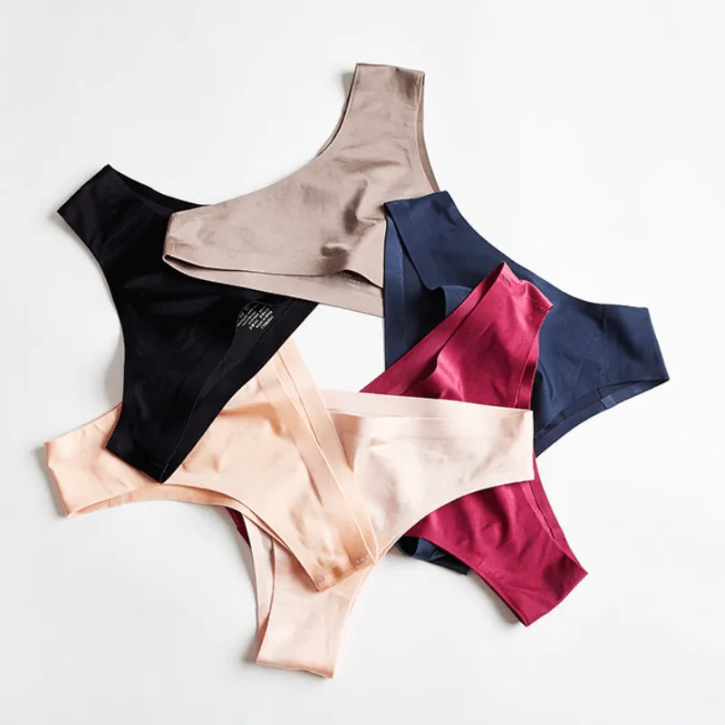 Seamless Silky Underwear Thong Panty