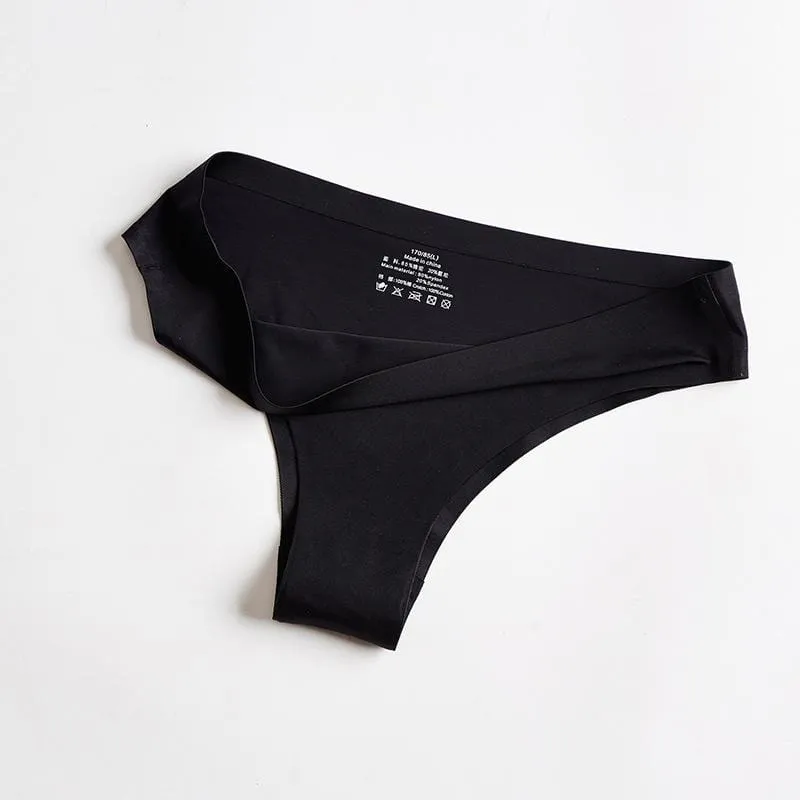 Seamless Silky Underwear Thong Panty